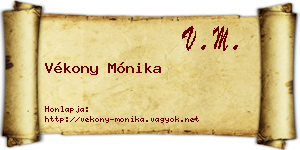 Vékony Mónika névjegykártya