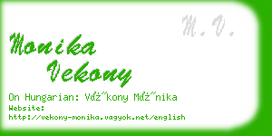 monika vekony business card